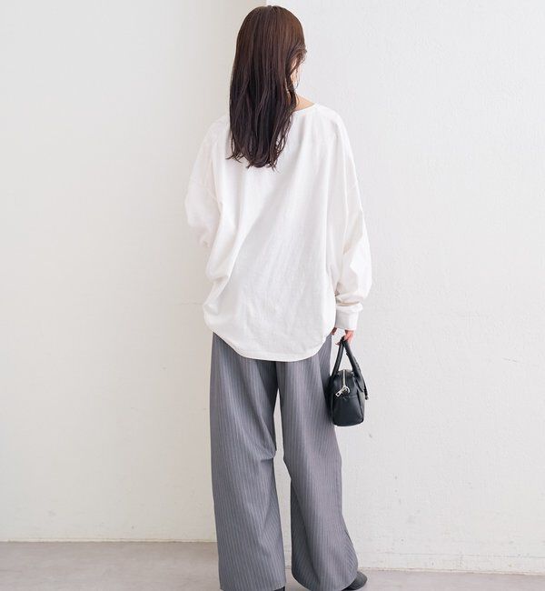  「配色BIGロゴロングTシャツ」|Tシャツ・カットソー|