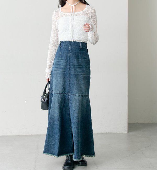  「デニムマーメイドスカート」|スカート|