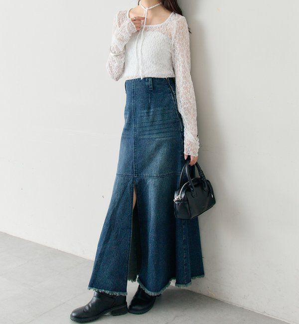  「デニムマーメイドスカート」|スカート|