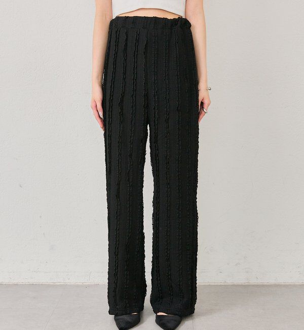  「カットレースフレアパンツ」|チノ|