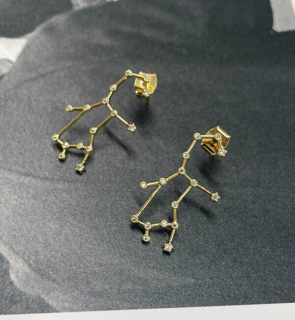  「【GALENA/ガレナ】星座ピアス」|リング|ゴールド系