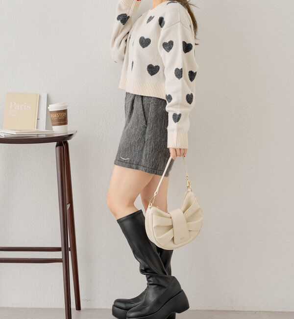  「【リバーシブル】ハートジャガードニット」|ニット・セーター|