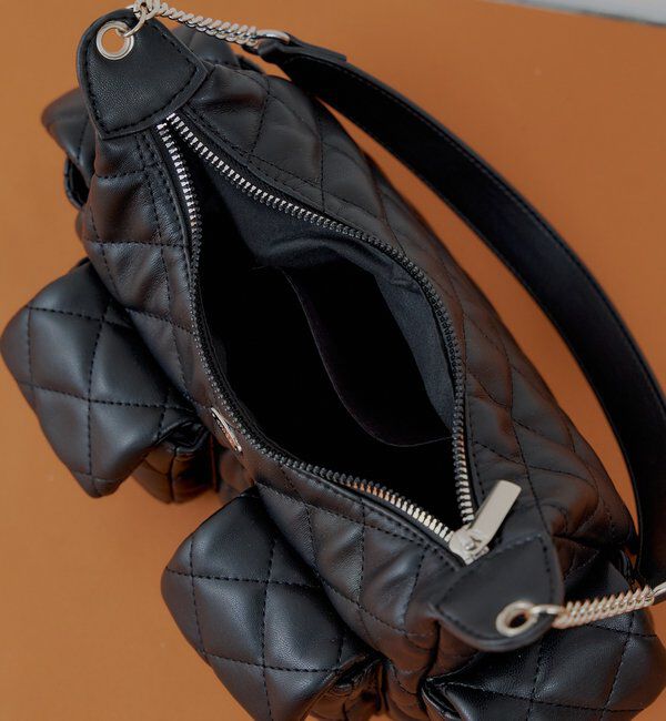  「ポケットデザインキルティングバッグ」|ボストンバッグ|