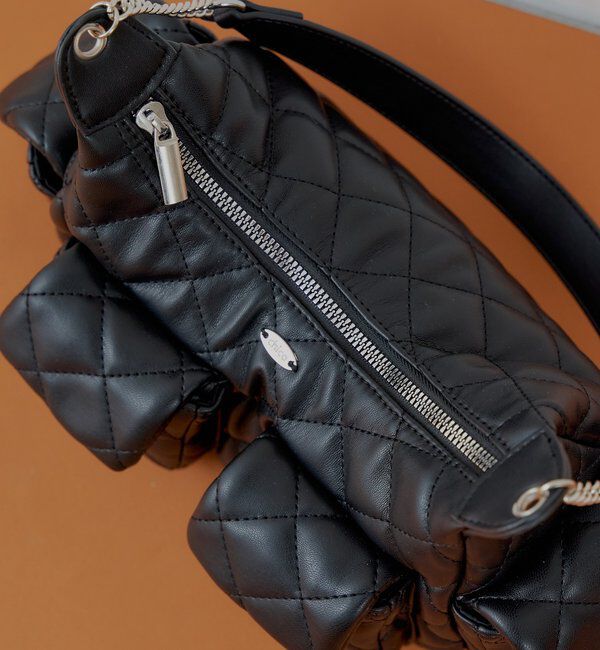  「ポケットデザインキルティングバッグ」|ボストンバッグ|