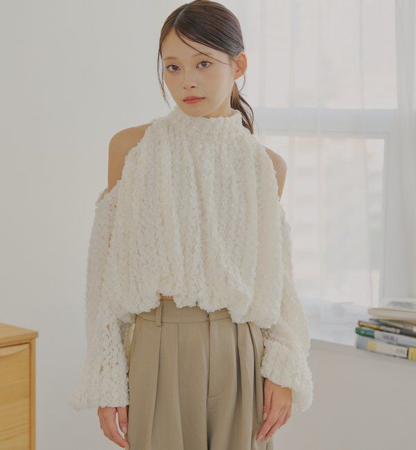  「袖スリットボリュームアメスリブラウス」|シャツ・ブラウス|