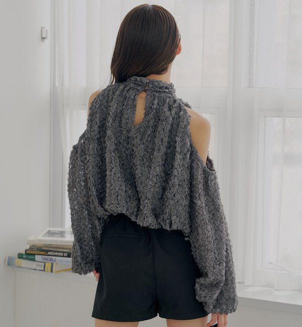  「袖スリットボリュームアメスリブラウス」|シャツ・ブラウス|