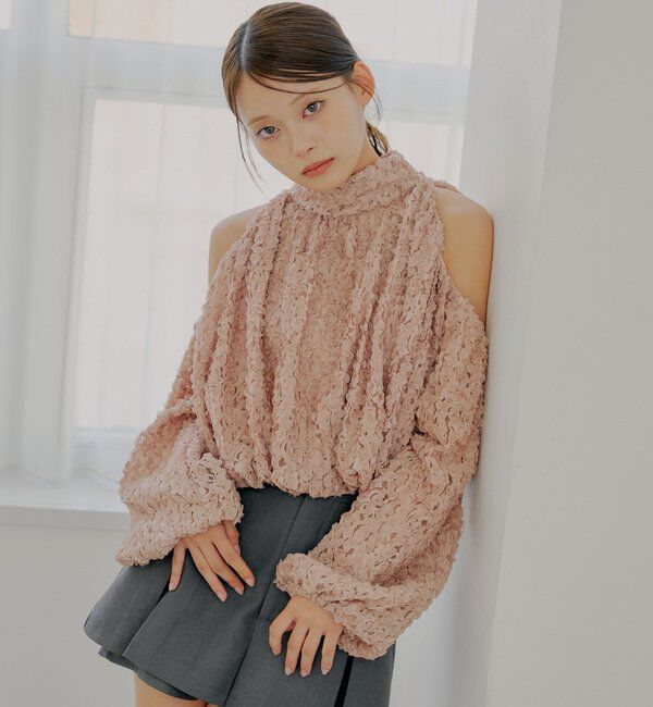  「袖スリットボリュームアメスリブラウス」|シャツ・ブラウス|