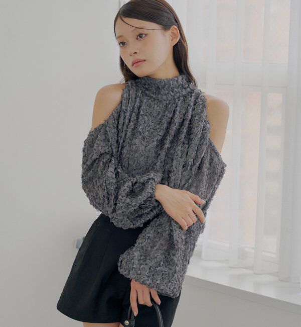  「袖スリットボリュームアメスリブラウス」|シャツ・ブラウス|