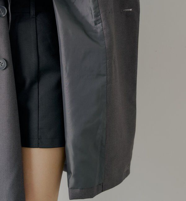  「【SALON by Chico】ローズコサージュ付きパフロングジャケット」|テーラードジャケット|