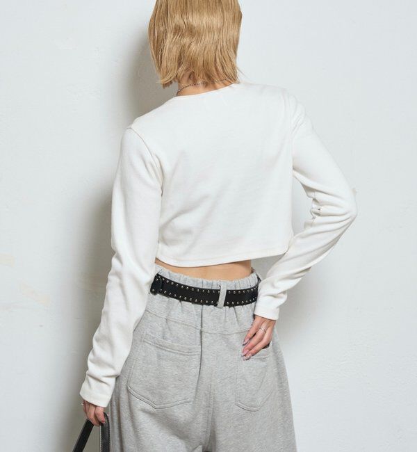  「【WEB限定】ヘンリーネックショートトップス」|Tシャツ・カットソー|