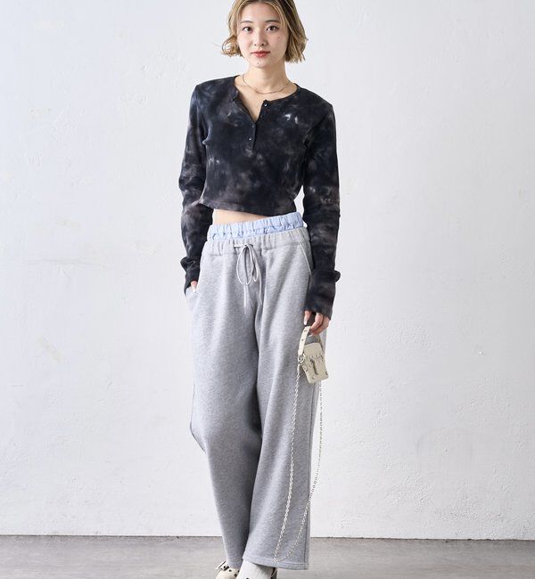  「【WEB限定】ヘンリーネックショートトップス」|Tシャツ・カットソー|