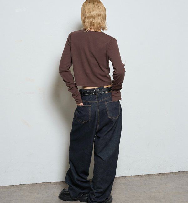  「【WEB限定】ヘンリーネックショートトップス」|Tシャツ・カットソー|