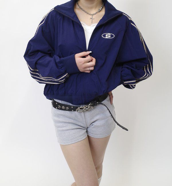  「【SLOPPY/スロッピー】 Sロゴナイロントラックジャケット」|その他|ネイビー