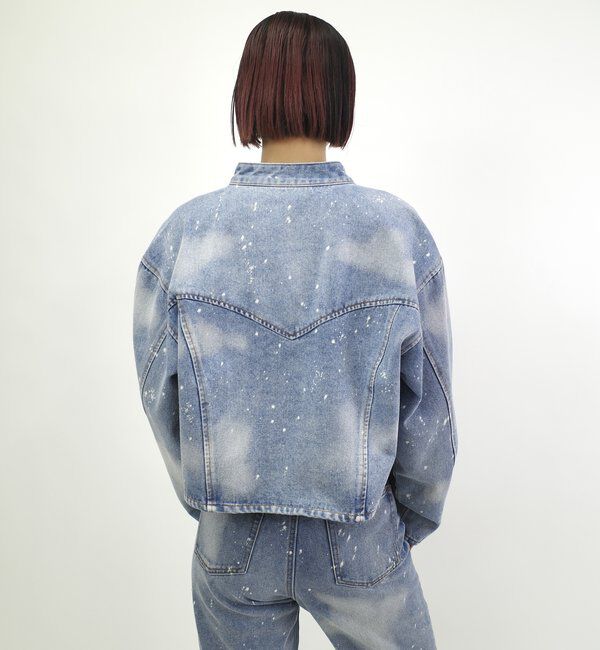  「スプレーブリーチデニムブルゾン」|ブルゾン・スタジャン|