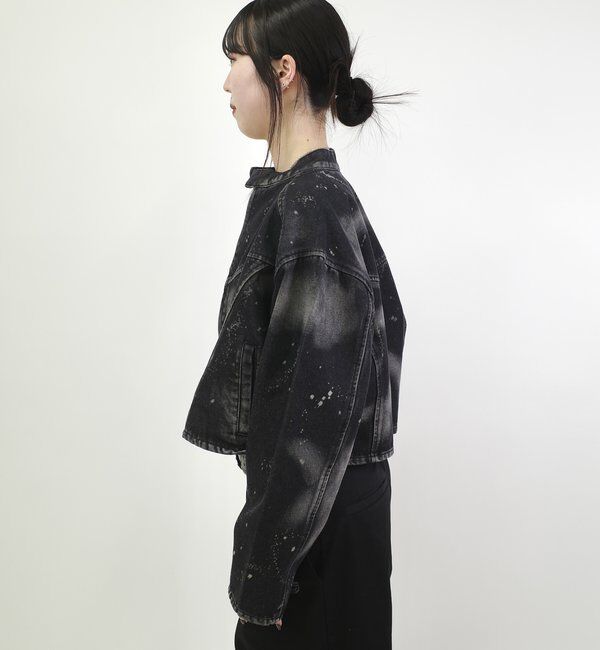  「スプレーブリーチデニムブルゾン」|ブルゾン・スタジャン|