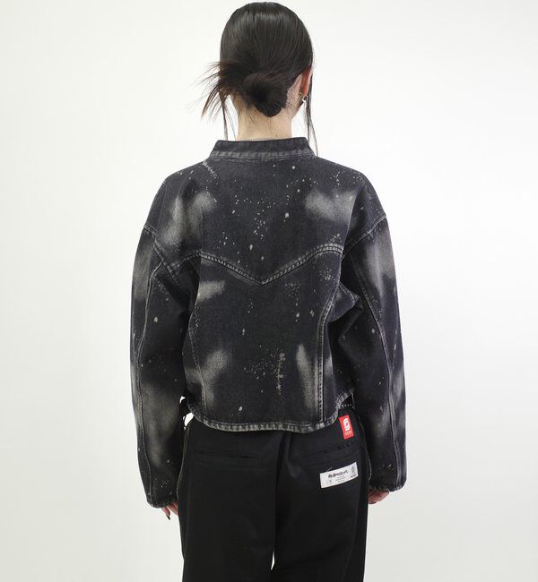  「スプレーブリーチデニムブルゾン」|ブルゾン・スタジャン|