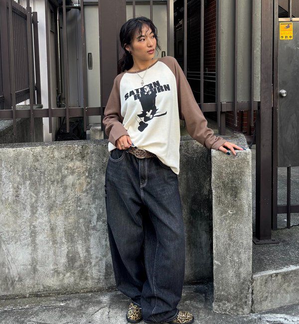  「【WEB限定】シャーロットワッフルラグラントップス」|Tシャツ・カットソー|