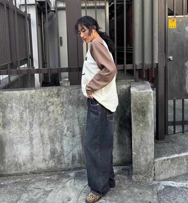  「【WEB限定】シャーロットワッフルラグラントップス」|Tシャツ・カットソー|