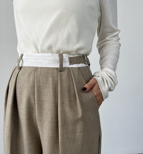  「【C.L】【セットアップ対応】マーベルトタックパンツ」|チノ|