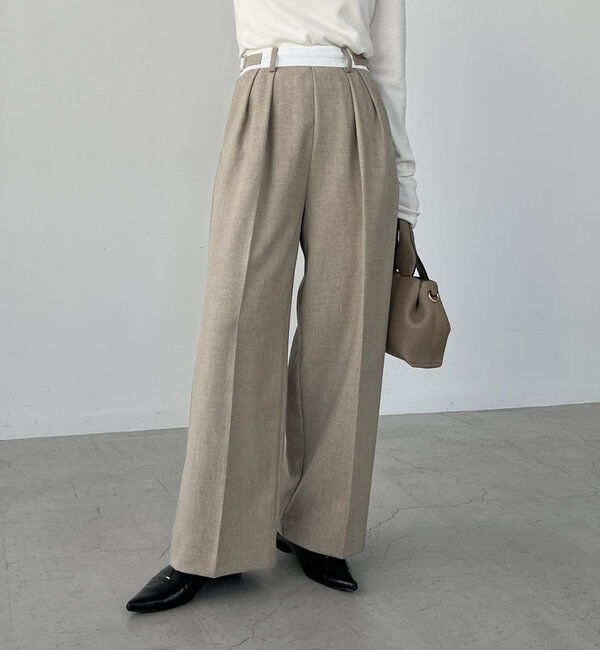  「【C.L】【セットアップ対応】マーベルトタックパンツ」|チノ|