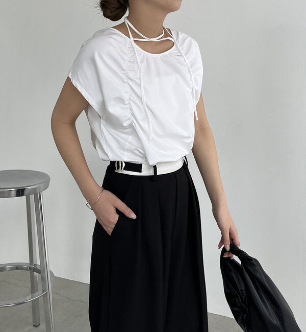  「【待望の再入荷！】ギャザーフレンチTシャツ」|Tシャツ・カットソー|