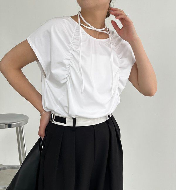  「【待望の再入荷！】ギャザーフレンチTシャツ」|Tシャツ・カットソー|