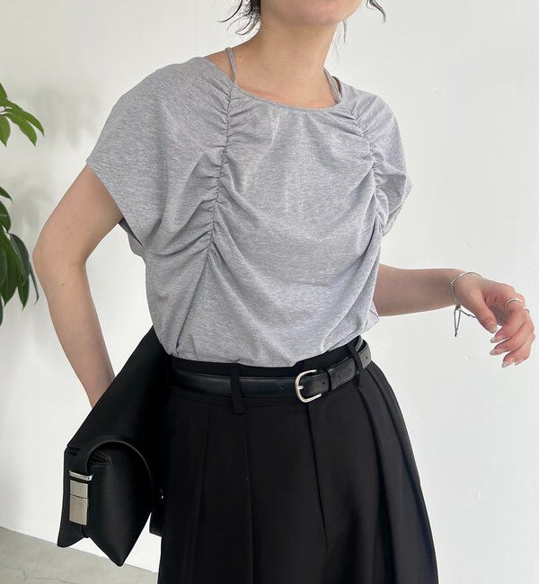  「【待望の再入荷！】ギャザーフレンチTシャツ」|Tシャツ・カットソー|