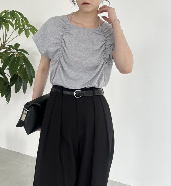  「【待望の再入荷！】ギャザーフレンチTシャツ」|Tシャツ・カットソー|