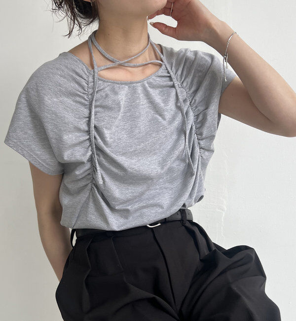  「【待望の再入荷！】ギャザーフレンチTシャツ」|Tシャツ・カットソー|