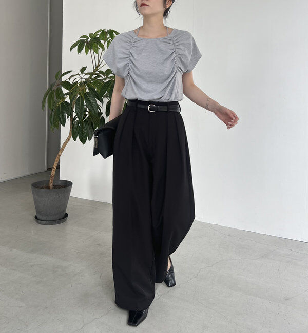  「【待望の再入荷！】ギャザーフレンチTシャツ」|Tシャツ・カットソー|