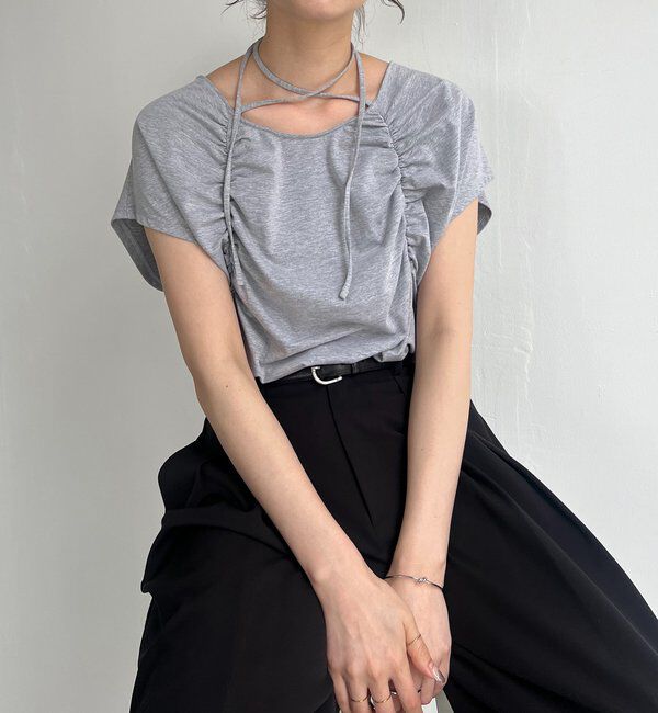  「【待望の再入荷！】ギャザーフレンチTシャツ」|Tシャツ・カットソー|