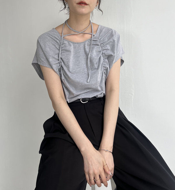  「【待望の再入荷！】ギャザーフレンチTシャツ」|Tシャツ・カットソー|