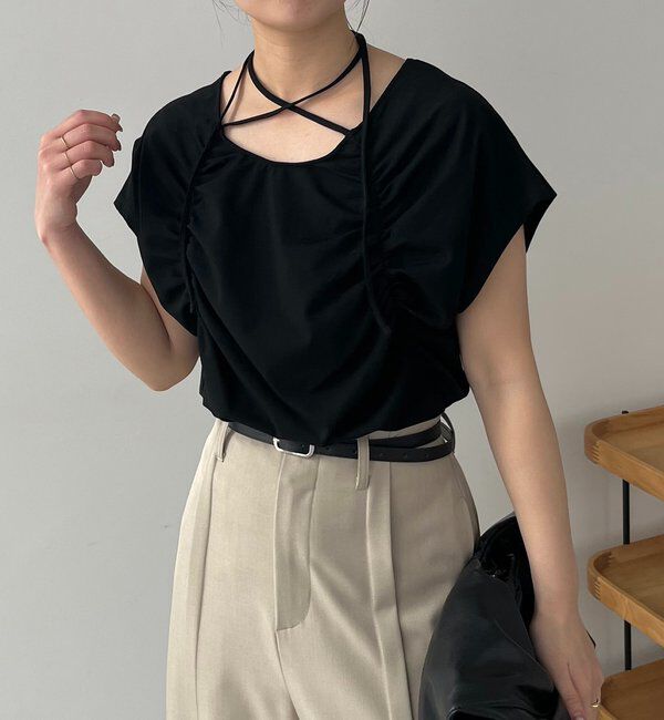  「【待望の再入荷！】ギャザーフレンチTシャツ」|Tシャツ・カットソー|