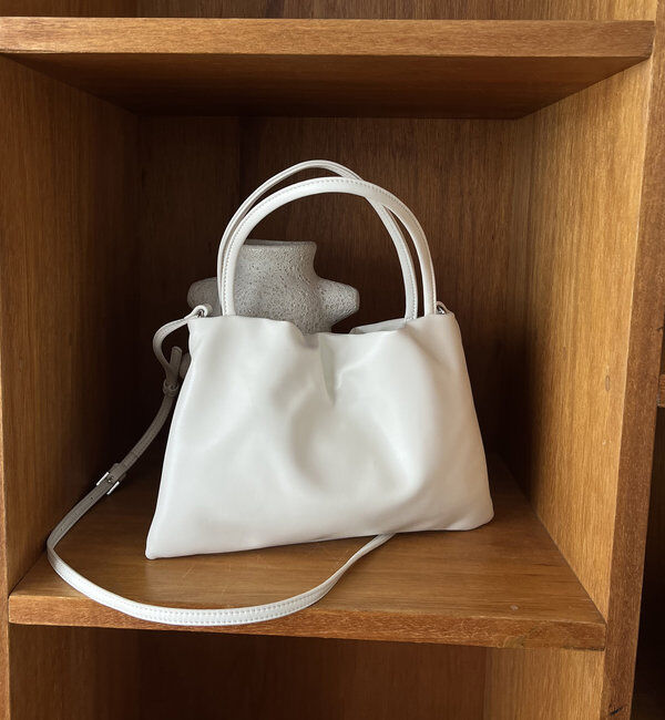  「ギャザーソフトバッグ」|トートバッグ|ホワイト