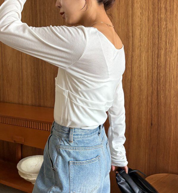  「【WEB限定】深VネックロンT」|Tシャツ・カットソー|