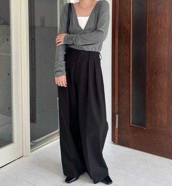  「【WEB限定】深VネックロンT」|Tシャツ・カットソー|