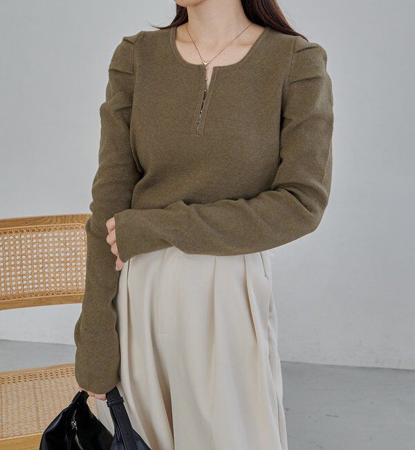  「ホックヘンリーパフニット」|ニット・セーター|