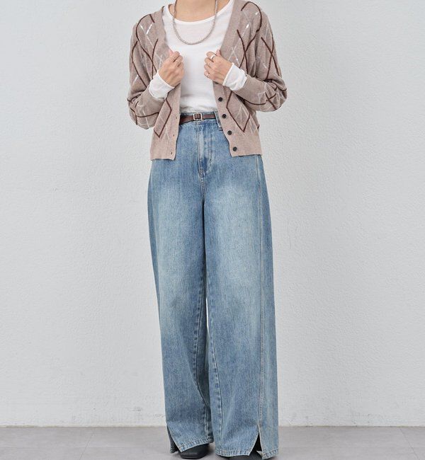  「アーガイルニットカーディガン」|カーディガン|