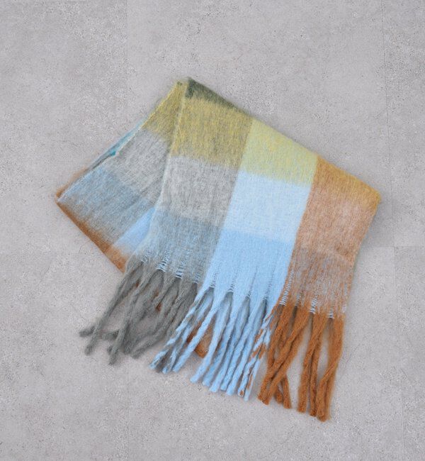  「ロングチェックマフラー」|マフラー|