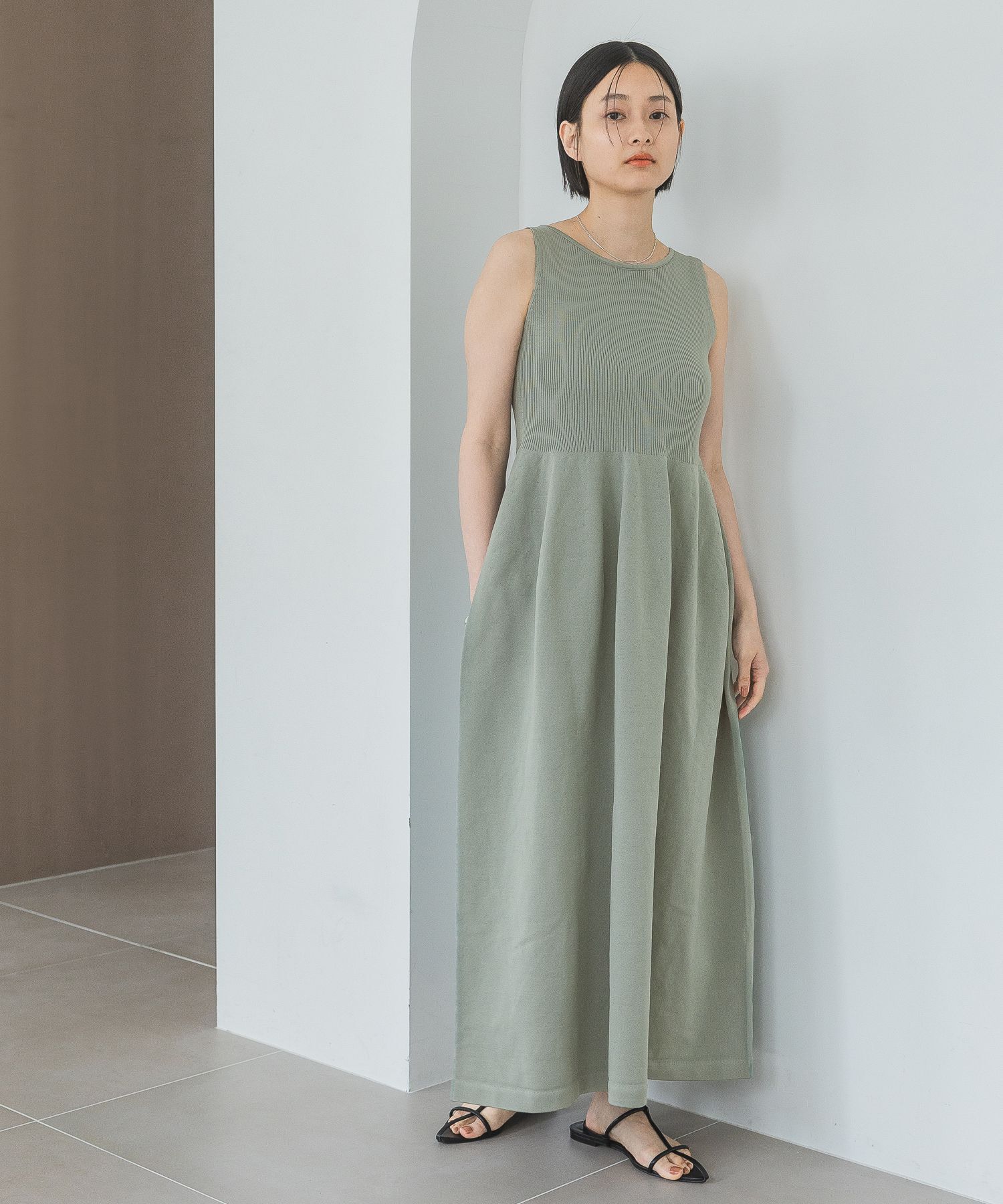 A part by 「ホールガーメントニットノースリーブワンピース」|ワンピース|