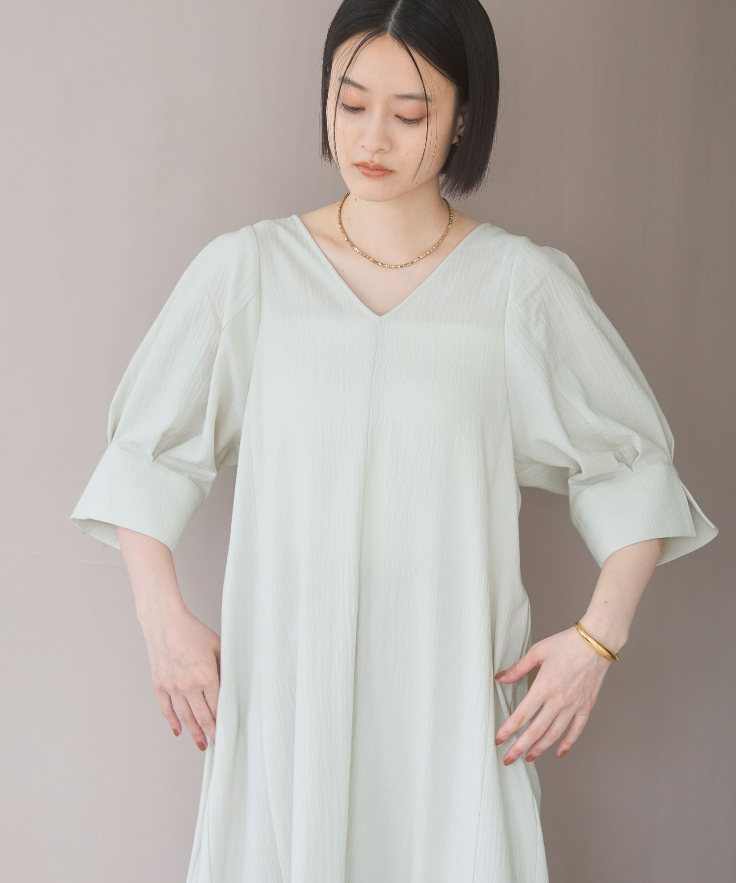 A part by 「シャーリングリボンワンピース」|ワンピース|