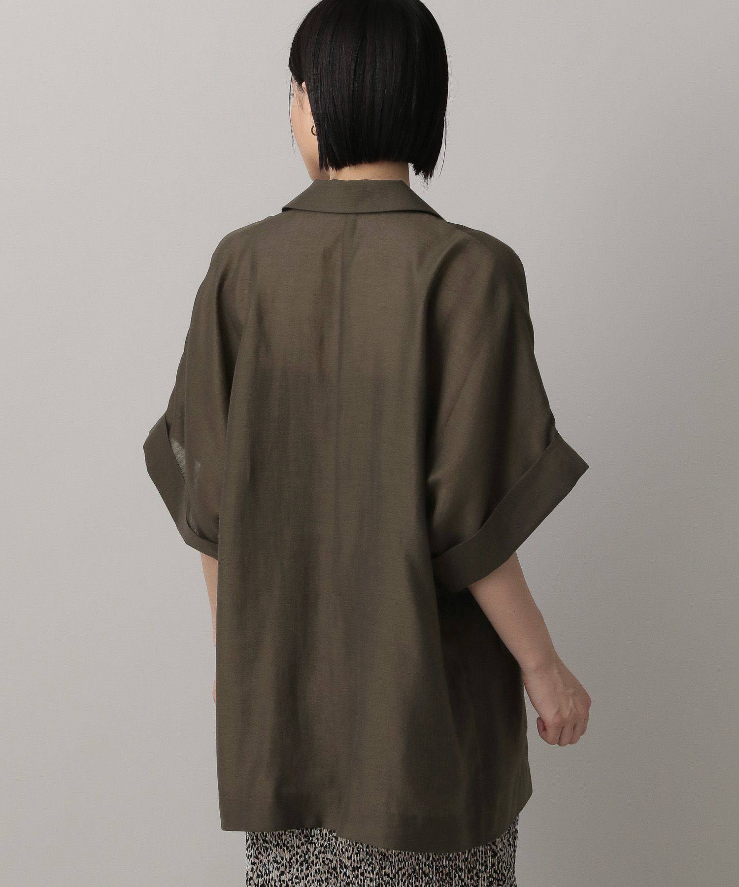 A part by 「アセテートリネン半袖ジャケット」|テーラードジャケット|