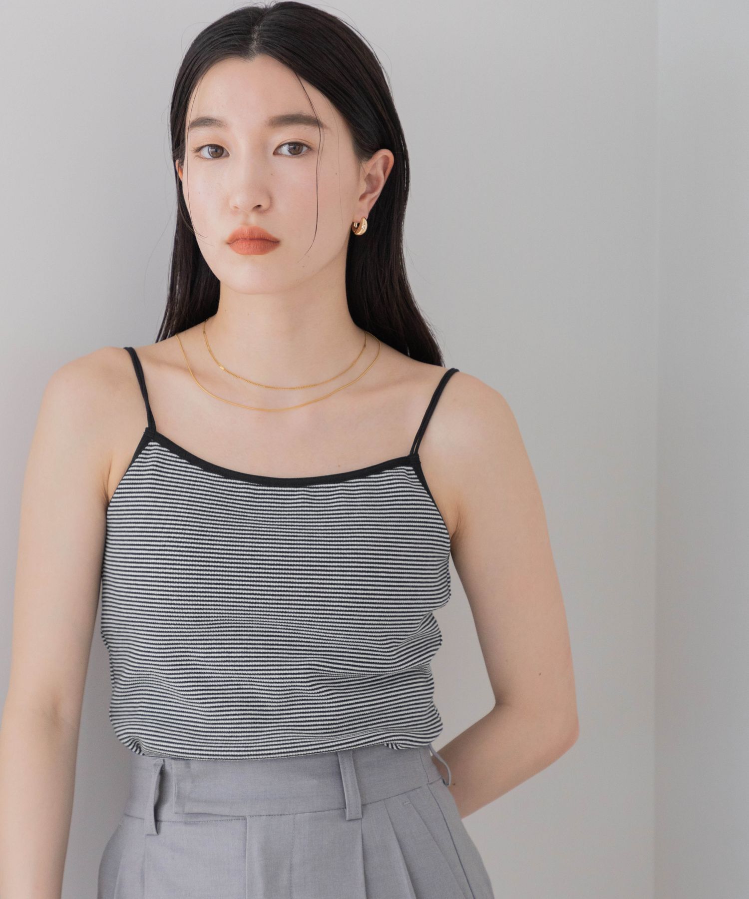 LOWRYS FARM「スタイルＵＰカップクロップドキャミソール」|キャミソール|