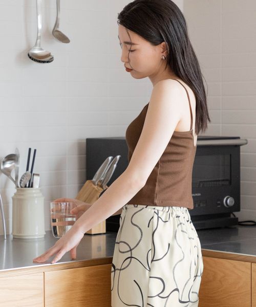 LOWRYS FARM「スタイルＵＰカップクロップドキャミソール」|キャミソール|