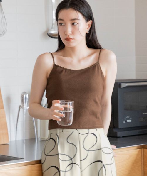 LOWRYS FARM「スタイルＵＰカップクロップドキャミソール」|キャミソール|