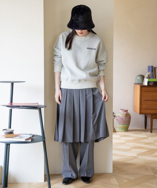 LOWRYS FARM「ＴＲスタイルＵＰワイドパンツ」|チノ|