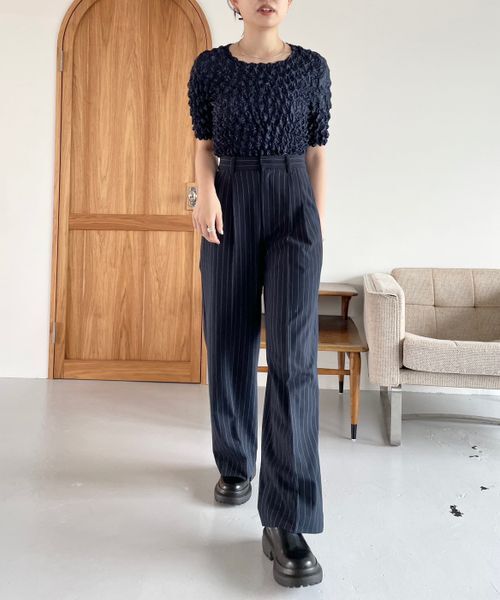 LOWRYS FARM「ＴＲスタイルＵＰワイドパンツ」|チノ|