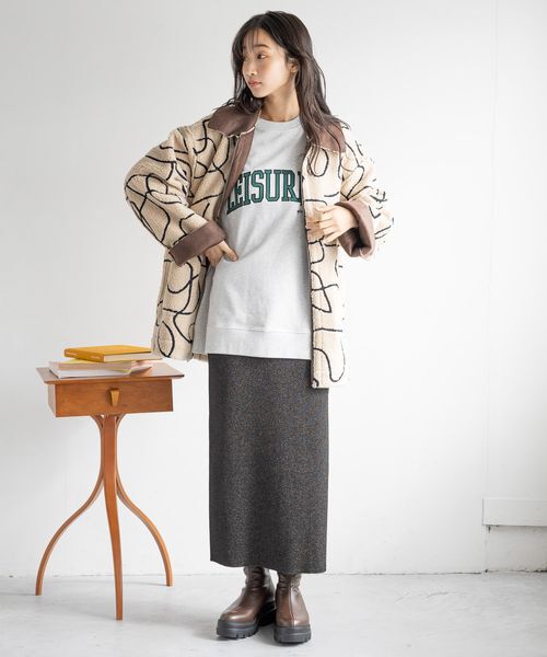 LOWRYS FARM「リバーシブルボアＺＩＰブルゾン」|ブルゾン・スタジャン|