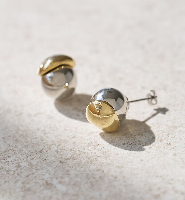 collex「バイカラーボールピアス」|ピアス|シルバー