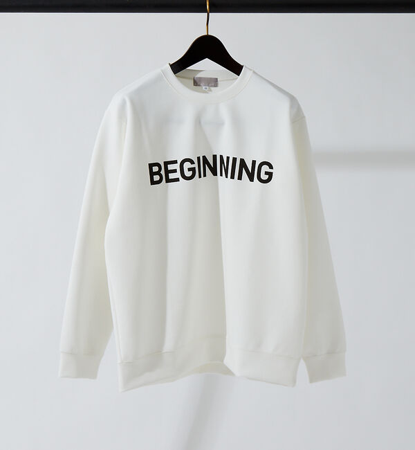 ABAHOUSE「シルキー ダンボール ロゴ プルオーバー」|スウェット・ジャージ|ホワイト